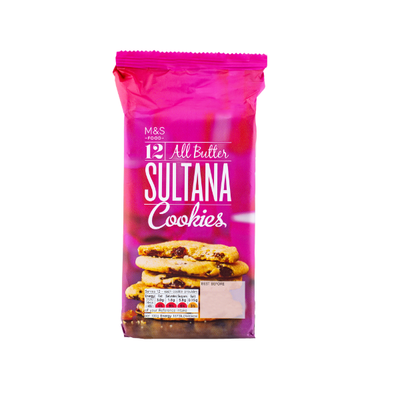 M&S All Butter Sultana Cookies 200g - Shams Shopping Centre Marks & Spencer
