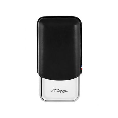 St.Dupont Metal Base 3 Cigar Case Black (183020) - Shams Shopping Centre ST Dupont