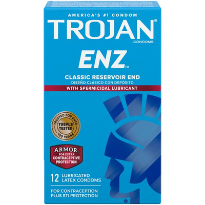 Trojan ENZ Armor Spermicidal Lubricant 12 Condoms - Shams Shopping Centre Trojan