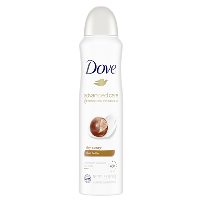 Dove Advanced Care Dry Shea Butter Body Spary 107g - Shams Shopping Centre Dove