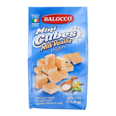 Balocco Mini Cubes Milk Vanilla Wafers 125g - Shams Shopping Centre Balocco