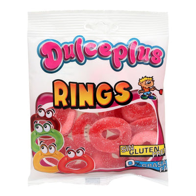 Dulceplus Sour Strawberry Ring Jelly 100g - Shams Shopping Centre Dulceplus