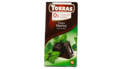 Torras Zero Sugar Dark & Mint Bar 75g - Shams Shopping Centre Torras