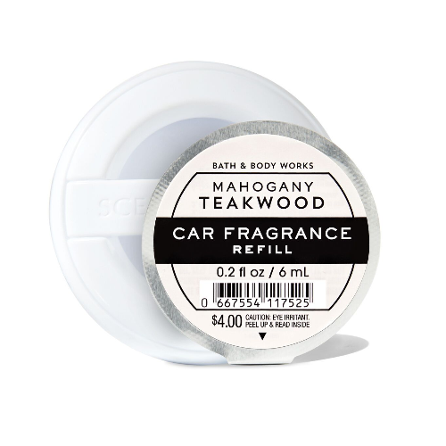 BBW Mahogany Teakwood Car Fragrance Refill 6ml |Perfume|Bath