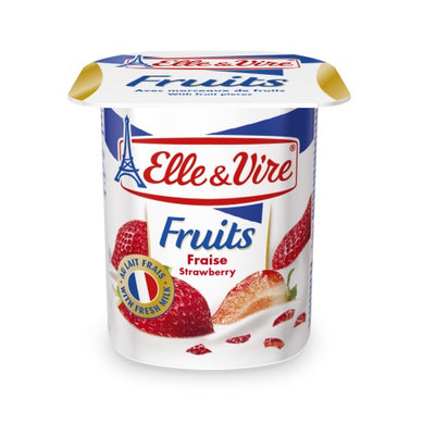 Elle & Vire Fruits Strawberry 125g - Shams Shopping Centre Elle & Vire