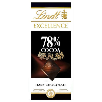 Lindt Excellence 78% Cocoa Dark Chocolate 100g - Shams Shopping Centre Lindt