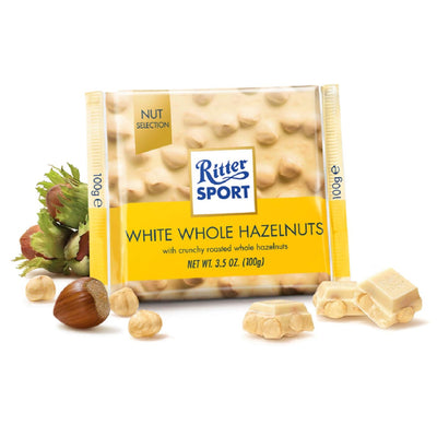 Ritter Sport White Whole Hazalnut Bar 100g - Shams Shopping Centre Ritter Sport