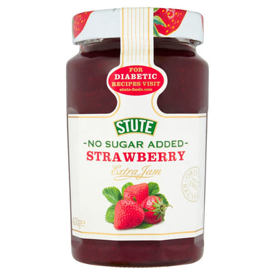 Stute No Sugar Added Strawberry Jam 430g - Shams Shopping Centre Stute
