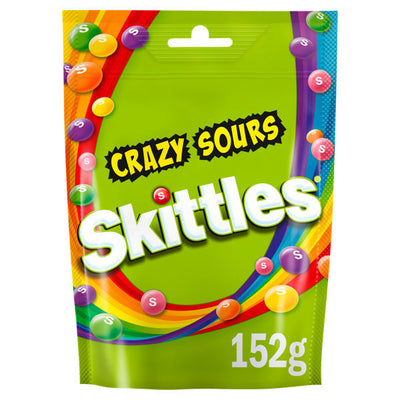 Skittles Crazy Sours Pouch 152g - Shams Shopping Centre Skittles