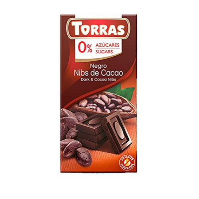 Torras No Sugar Added Dark Bar 75g - Shams Shopping Centre Torras
