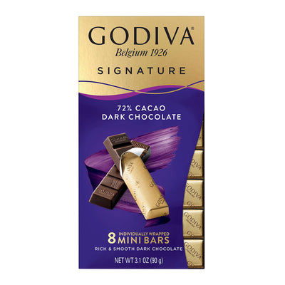 Godiva Signature 8 Mini 70& Dark Chocolate Bar 90g - Shams Shopping Centre Godiva