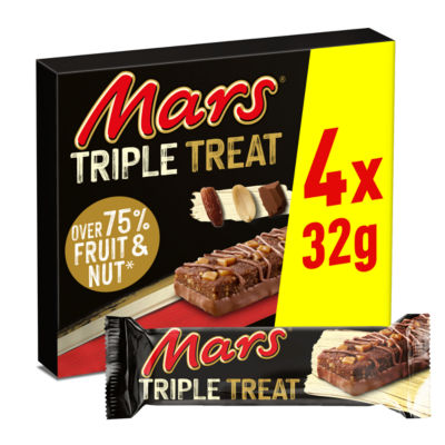 Mars Triple Treat Fruit & Nut Bars 4x32g - Shams Shopping Centre Mars
