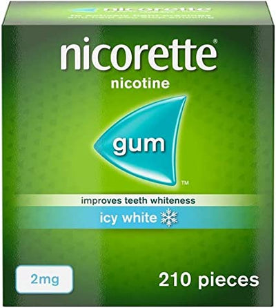 Niorette Icy White Gum Nicotine 210 pieces 2mg - Shams Shopping Centre Nicorette