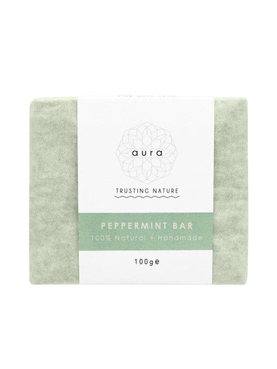 Aura Peppermint Bar Soap100g - Shams Shopping Centre Aura Craft