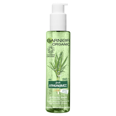 Garnier Organic Fresh Lemongrass Detox Gel Wash 150ml - Shams Shopping Centre Garnier