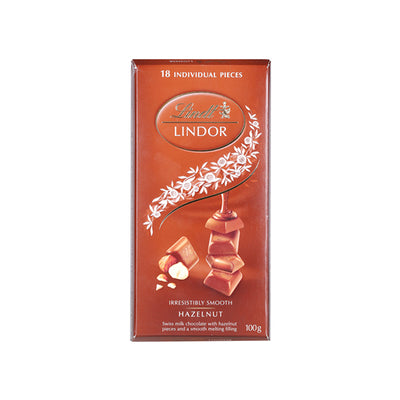 Lindt Lindor Hazelnut Milk Chocolate 100g - Shams Shopping Centre Lindt