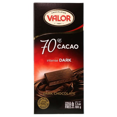 Valor 70% Cacao Intense Dark Gluten Free 100g - Shams Shopping Centre Valor