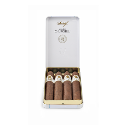 Davidoff Winston Churchill 4 Belicoso Cigars-Tin (Pack of 4) - Shams Shopping Centre Davidoff