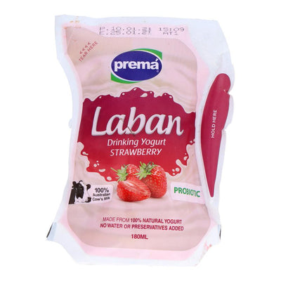 Prema Pure Strawberry Milk 180ml - Shams Shopping Centre Prema