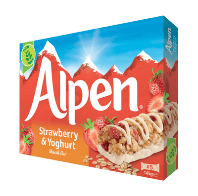 Alpen Strawberry & yogurt mixed cereal bars 145g - Shams Shopping Centre Alpen