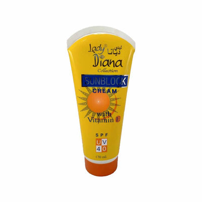 Lady Diana Sunblock Cream With Vitamin E SPF 40 170ml - Shams Shopping Centre Lady Diana