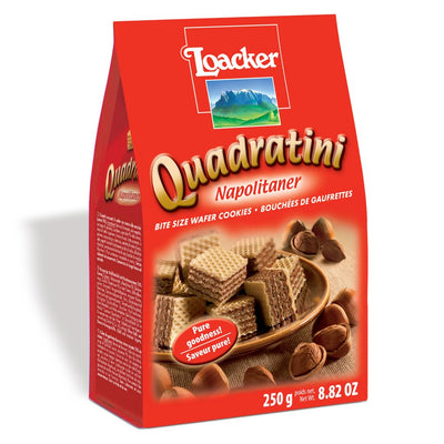 Loacker Quadratini Wafer Napolitaner 250gm - Shams Shopping Centre Loacker