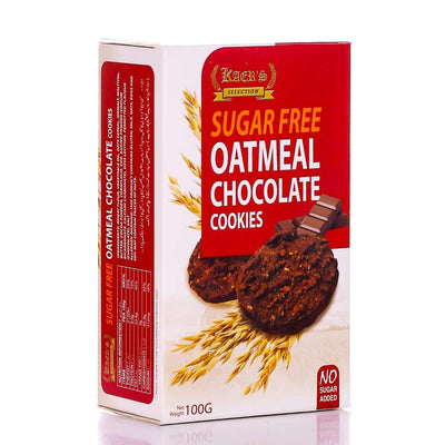 Kaers Sugar Free Oatmeal Chocolate Cookies 100g - Shams Shopping Centre Kaerrs