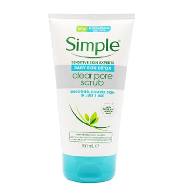 Simple Clear Pore Scrub For Blemish Prone Skin 150ml - Shams Shopping Centre Simple