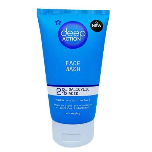 Deep Action 2 Salicylic Acid Face Wash 150ml Shams Shopping Centre