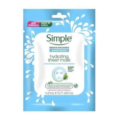 Simple Water Boost Hydrating Sheet Mask 23ml - Shams Shopping Centre Simple
