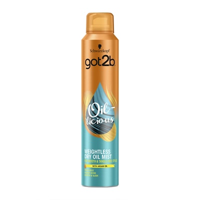 Schwarzkopf Got2b Oil Licious Weightless Dry Oil Mist 200ml - Shams Shopping Centre Schwarzkoff
