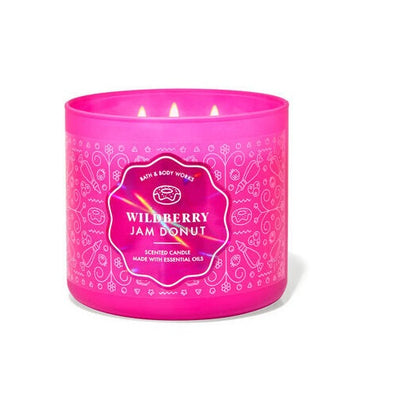 BBW White Barn Widberry Jam Donut Scented Candle 411g - Shams Shopping Centre Packing