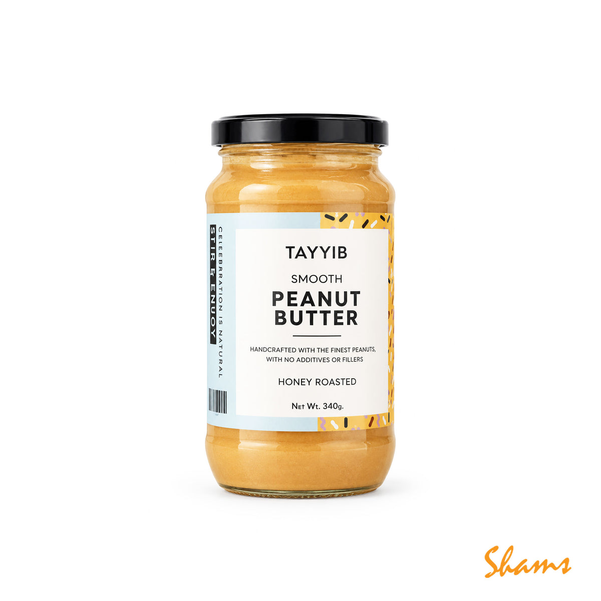Tayyib Smooth Peanut Butter Honey Roasted 340g
