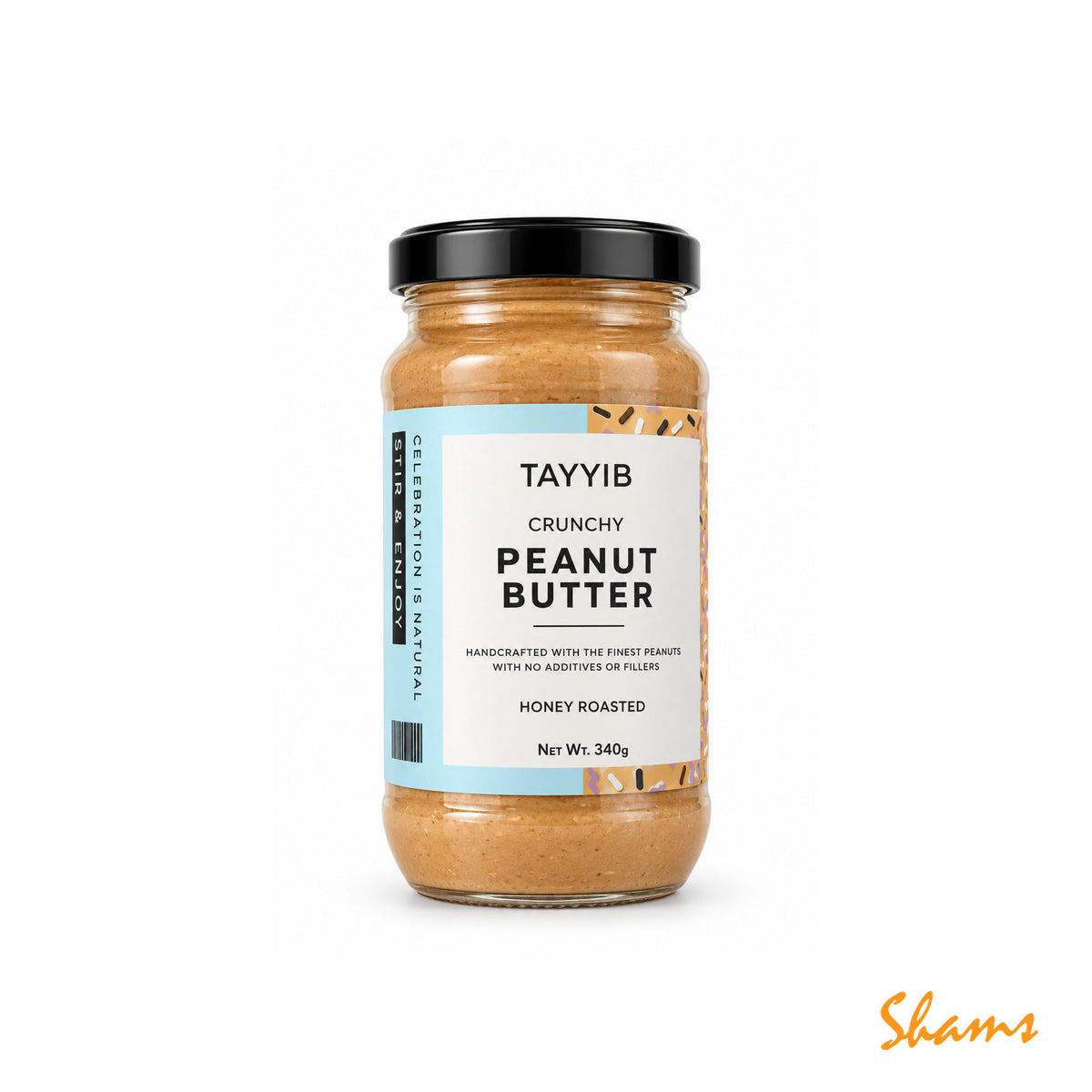Tayyib Crunchy Peanut Butter Honey Roasted 340g