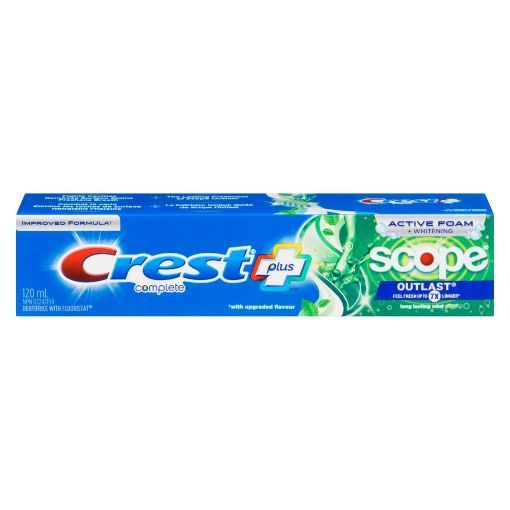 Crest Plus Complete Scope Outlast Long Lasting Mint Toothpaste 120ml