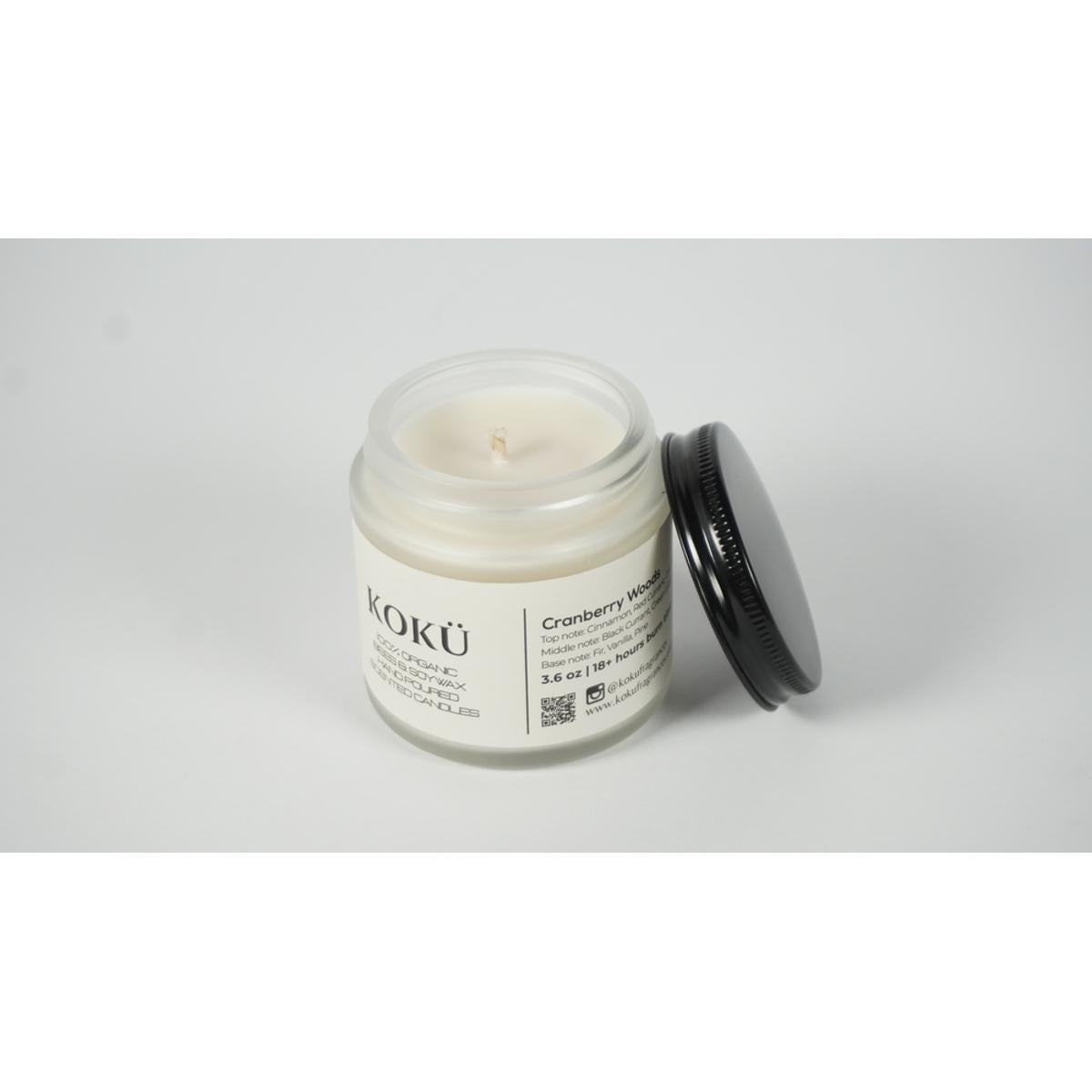 KOKU Soy & Beeswax Cranberry Woods 3.6Oz Candle - Shams Shopping Centre KOKU  