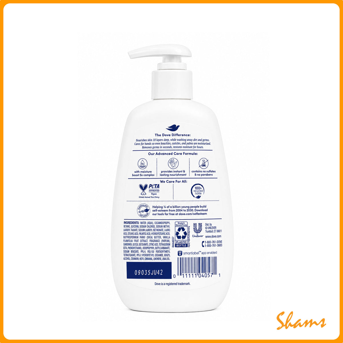 Dove Shea Butter & Warm Vanilla Hand Wash 355ml (12.Oz)