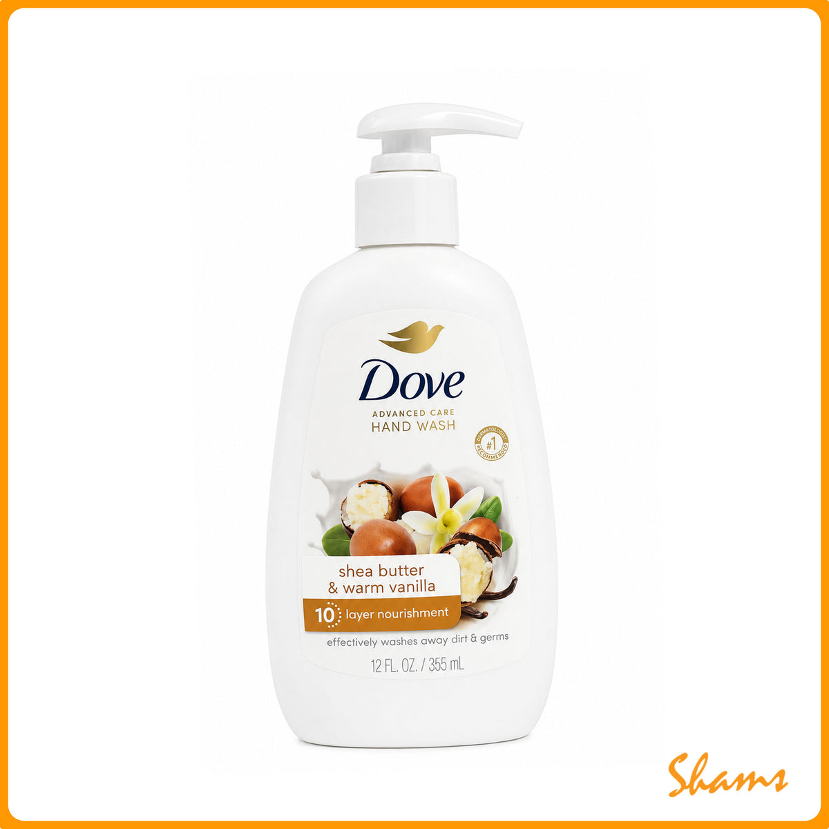 Dove Shea Butter & Warm Vanilla Hand Wash 355ml (12.Oz)
