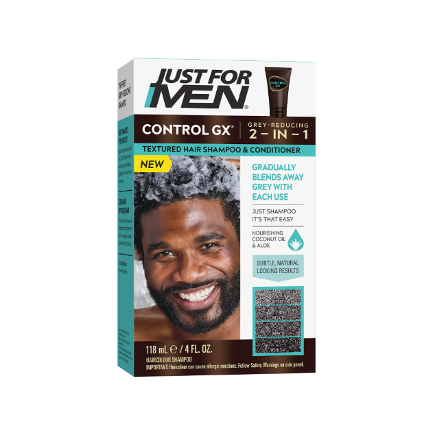 Just For Men Textured Hair Colour Shampoo & Conditioner 118m(4.Oz)