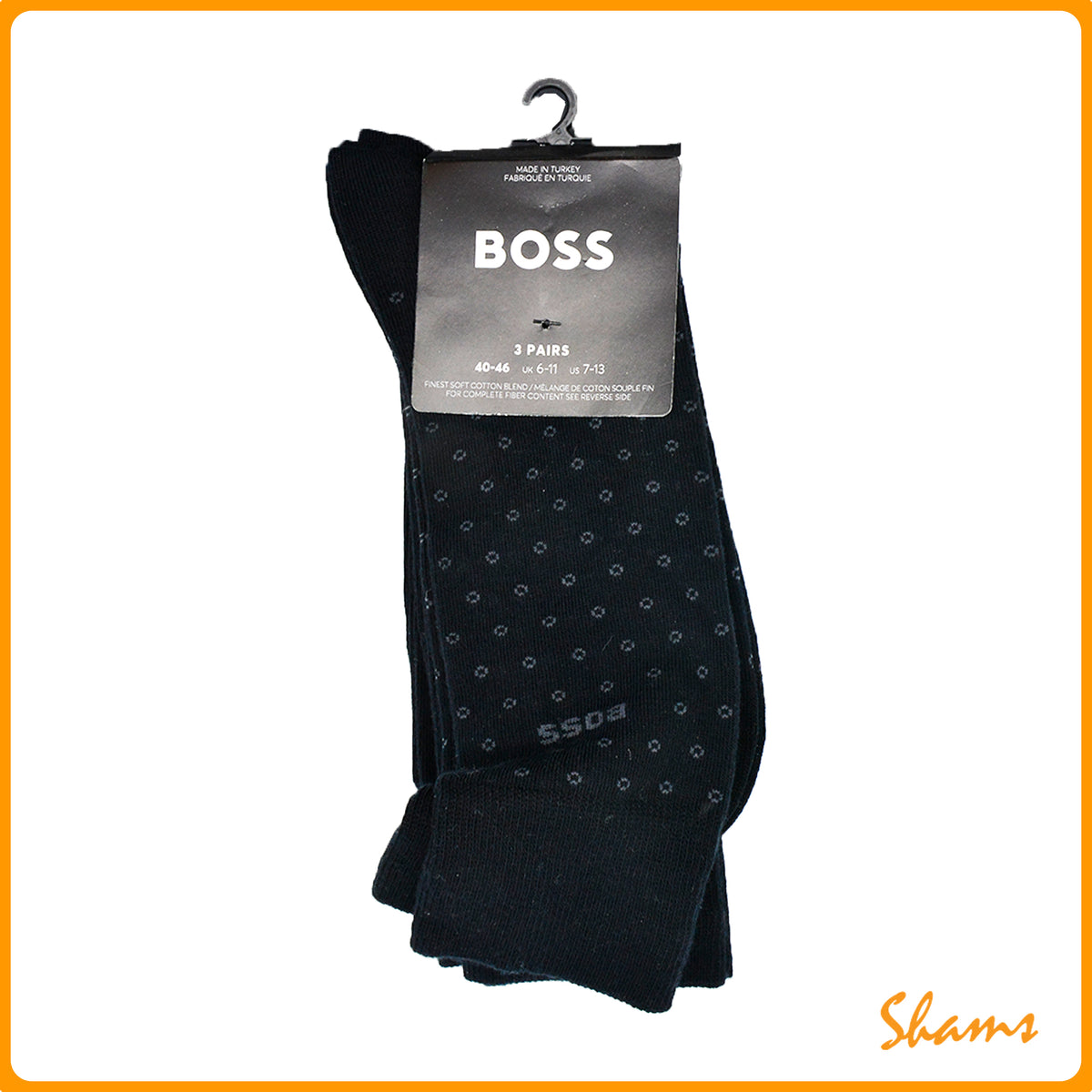 Boss 3p Black Assorted Socks 40-46