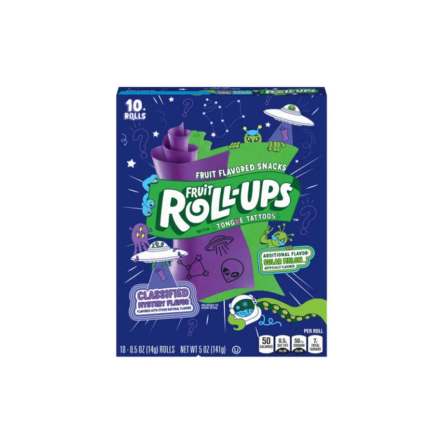 Fruit Roll-Ups Sour Fruit Flavored Snacks With Tonge Tattoos 141g