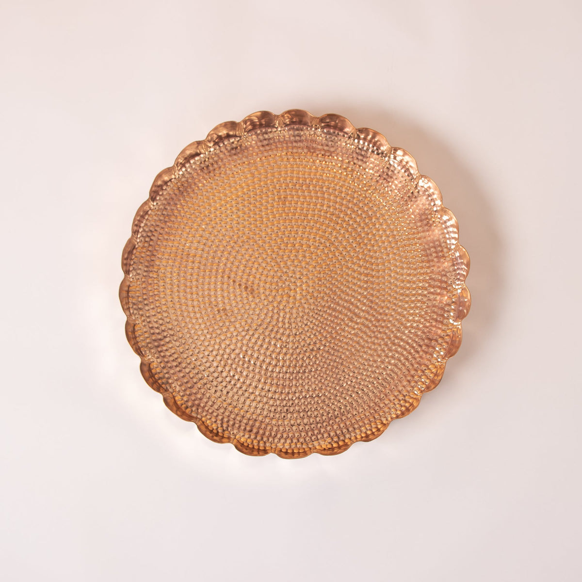 Tableware Copper Scalloped Platter 15" CO00008 - Shams Shopping Centre Tableware  