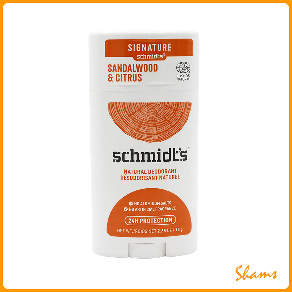 Schmidt's Signature Sandalwood & Citrus Deo Stick 75g