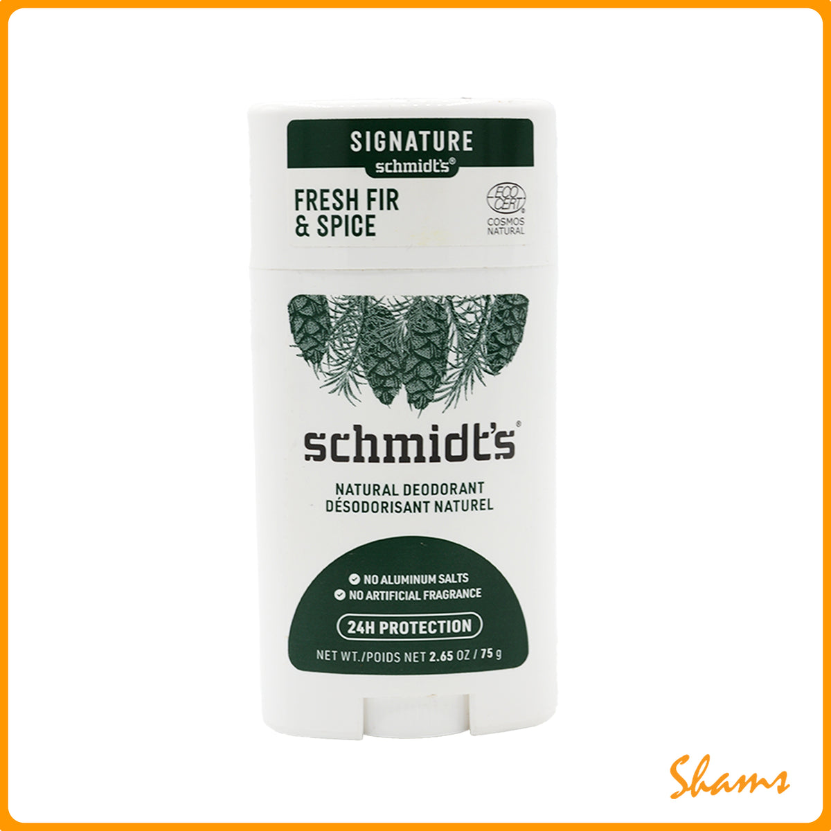 Schmidt's Signature Fresh Fir & Spice Deo Stick 75g