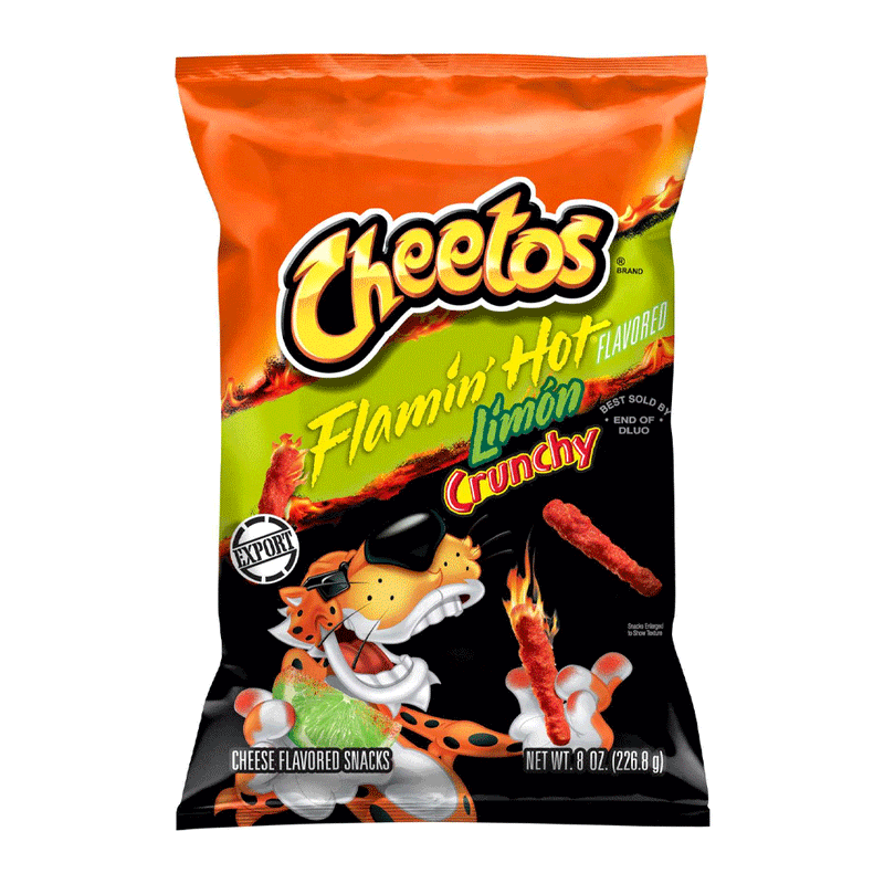 Cheetos Flamin Hot Limon Crunchy 8Oz (226.8g)