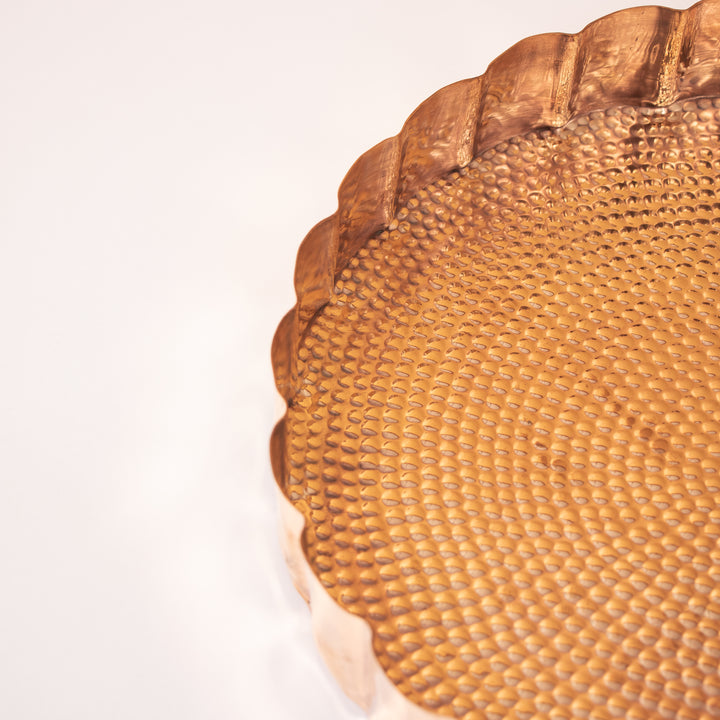 Tableware Copper Scalloped Platter 15" CO00008 - Shams Shopping Centre Tableware  