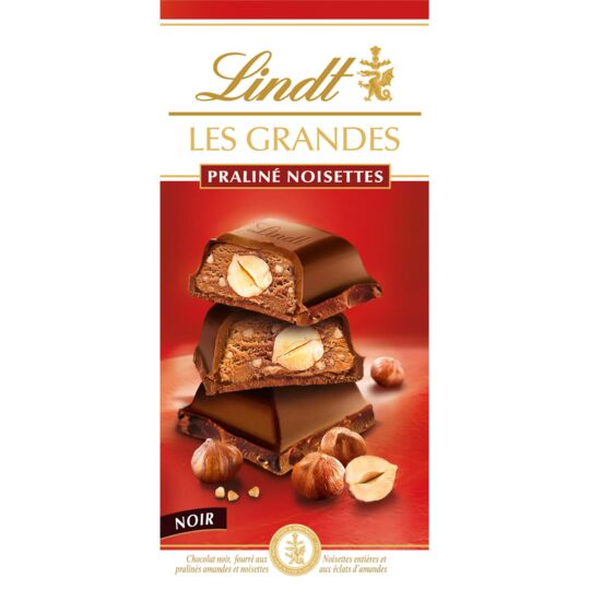 Lindt Les Grandes Praline Noisettes Noir Chocolate 225g
