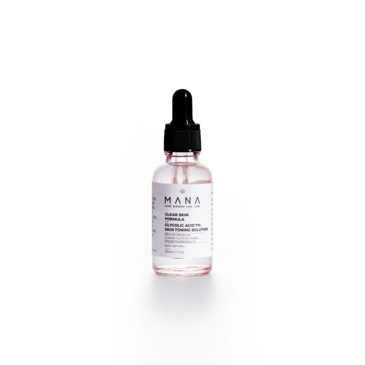MANA Clear Skin Formula Glycolic Acid 7% Solution 30ml - Shams Shopping Centre Mana Beauty Spirit  
