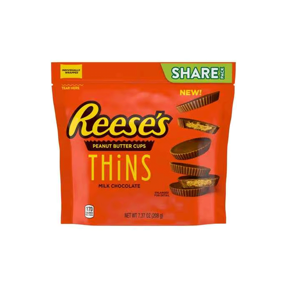 Reese's Peanut Butter Cups Thins Milk Chocolate 208g