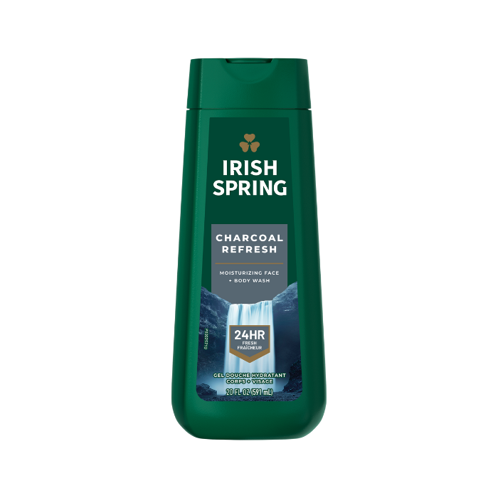 Irish Spring Charcoal Refresh Moisturizing Face + Body Wash 591ml - Shams Shopping Centre Irish Spring  